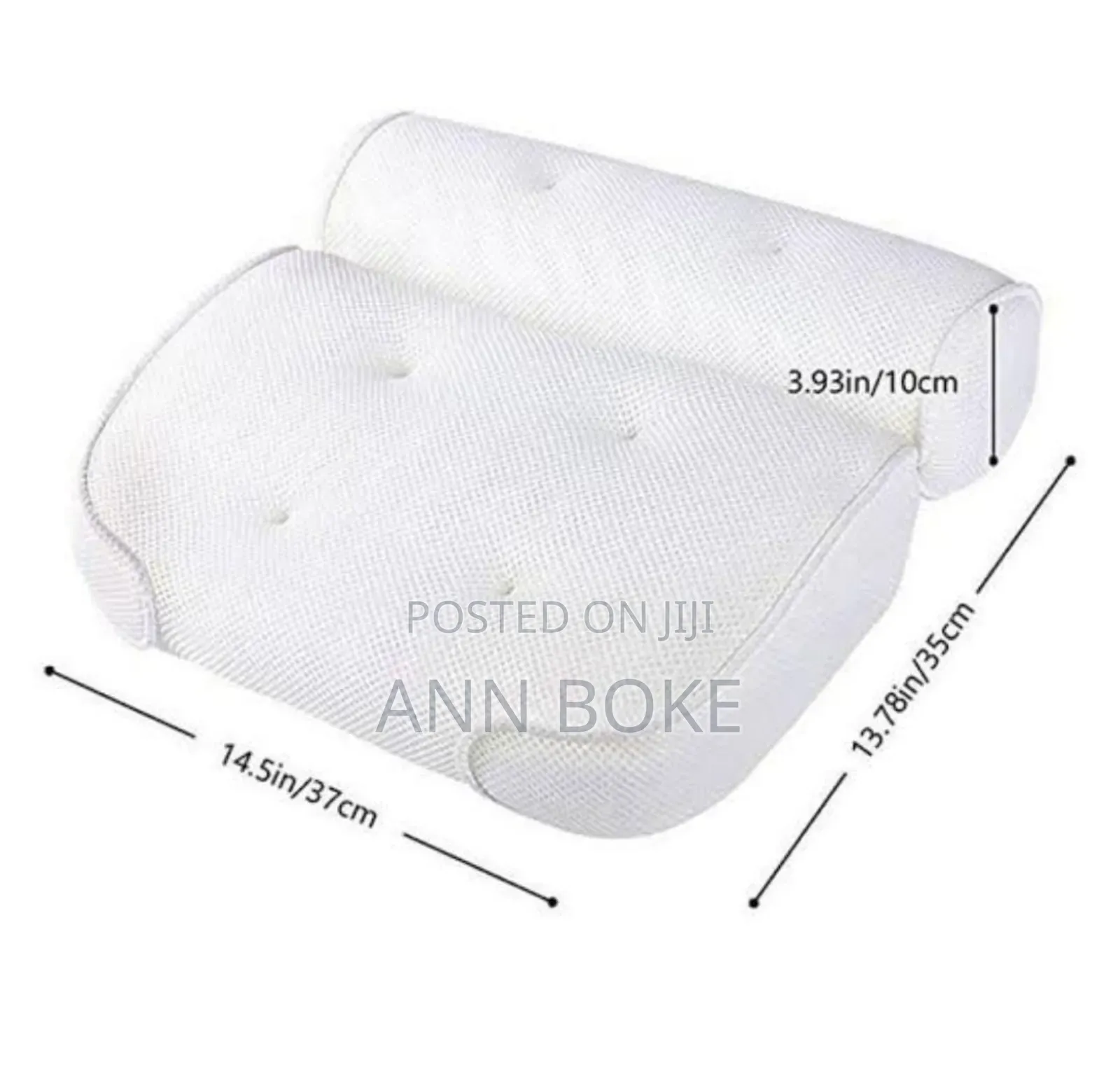 *Bath Tub Bath Pillow Size 37x35x10cm 6 Silicone Suction Cup