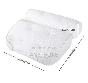 *Bath Tub Bath Pillow Size 37x35x10cm 6 Silicone Suction Cup