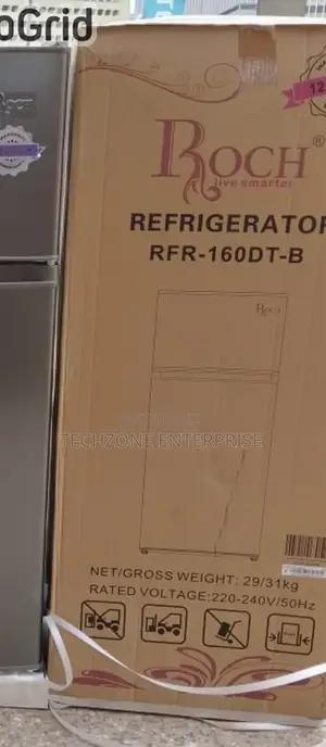 Roch 128 Litres(Rfr 160dt B) 3d Cooling Double Door Fridge