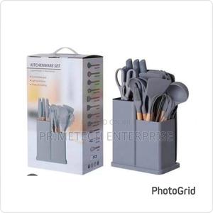 12pcs Silicone Spoons -Grey - thumbnail 2