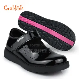 Crabkids Shiny Leather School Shoes for Girls