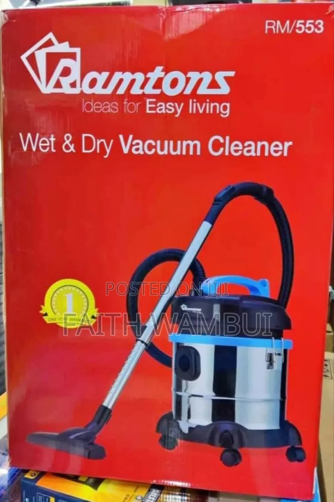 Ramtons 21 Litres Wet and Dry Vacuum Cleaner