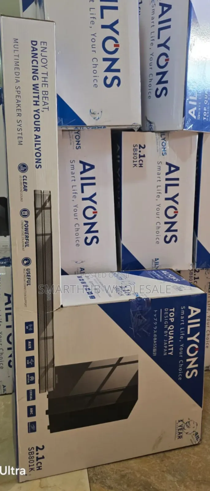 2.1ch Sb801k Ailyons Big Soundbar Multimedia Speaker System
