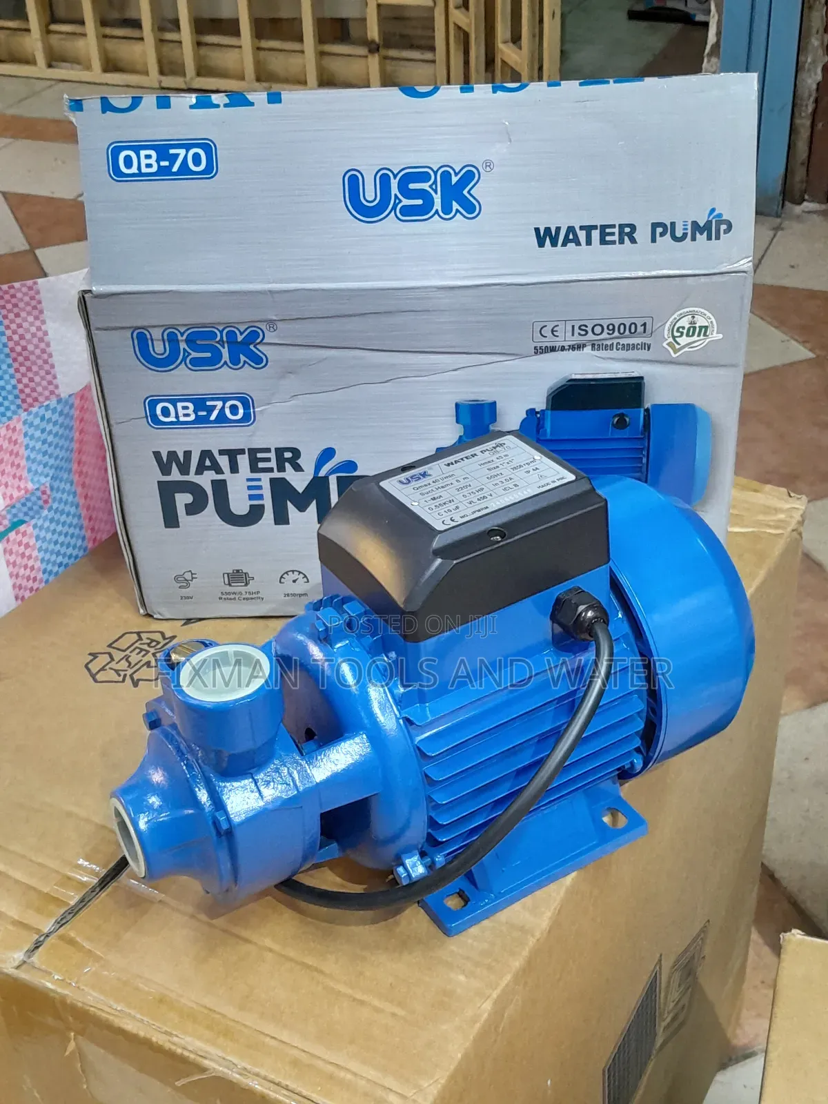 New Usk Booster Water Pump 0.75hp 43m Head