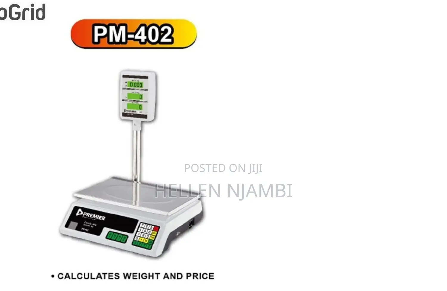 Premier 40kg Digital Weighing Scale With Arm