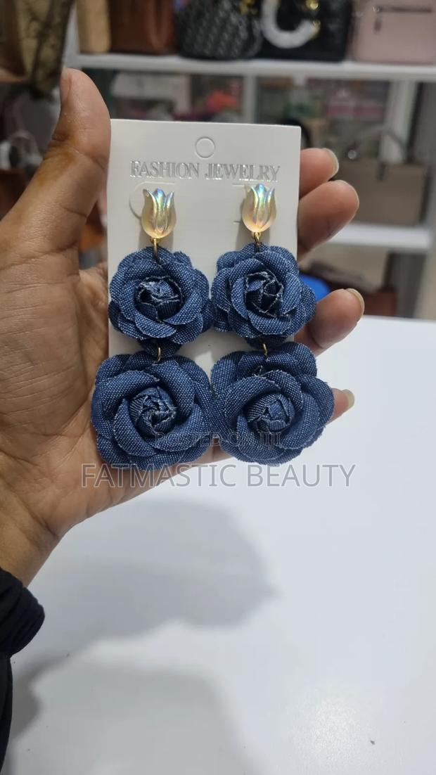 Double Denim Earrings - thumbnail 2