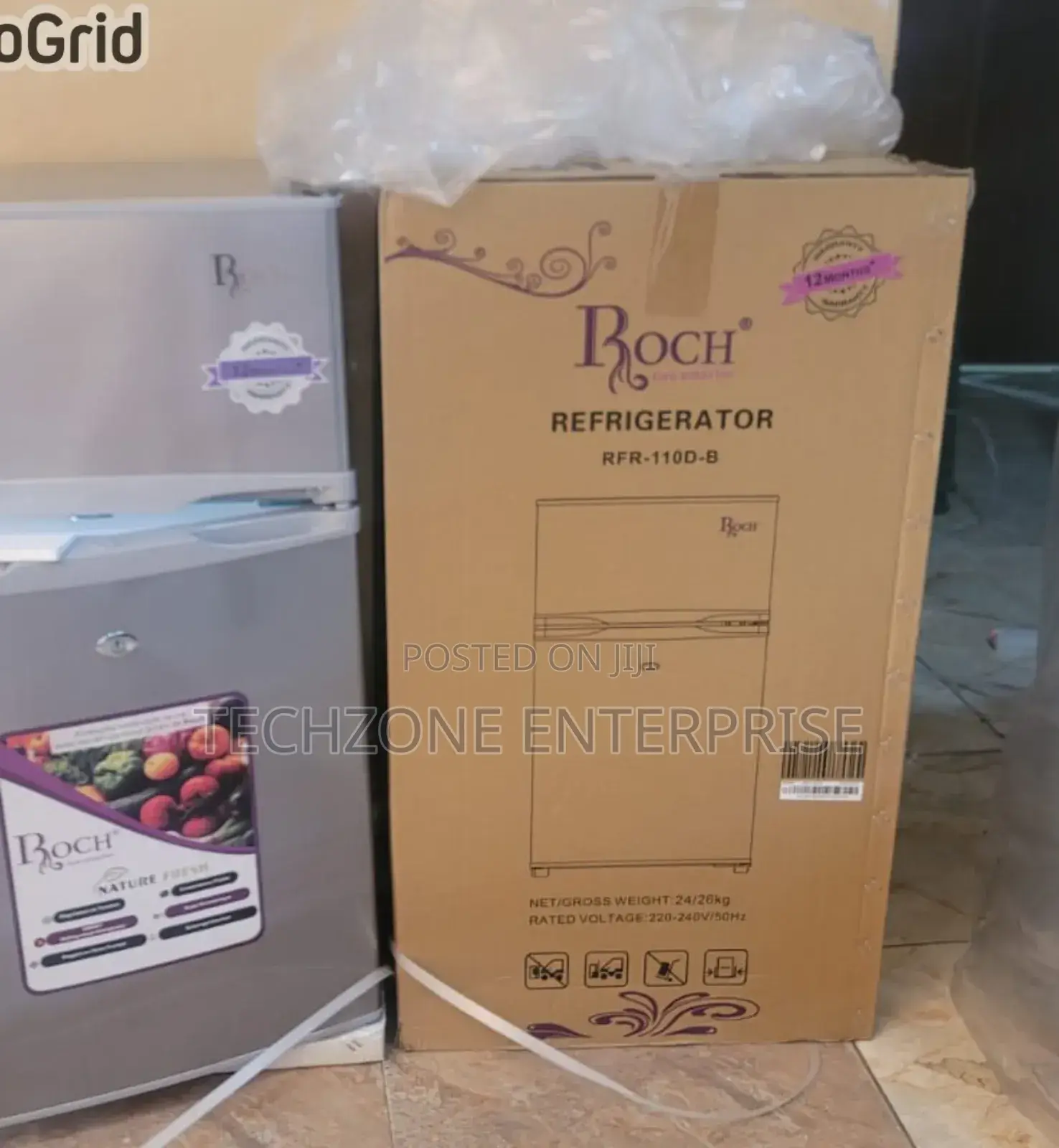 Roch RFR-110d-B 85 Litres Double Door Fridge Led Lights