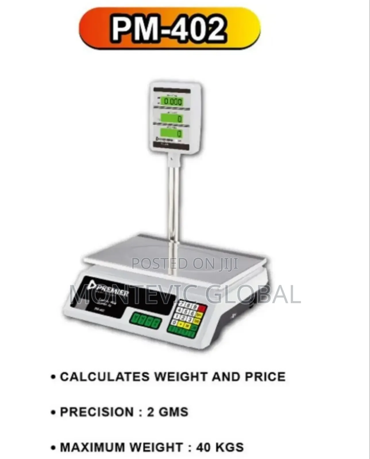 40kgs Premier Digital Weighing Scale With Pole