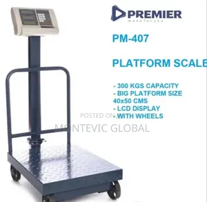 Premier Digital Platform Scale 300kgs With Guard and Wheels
