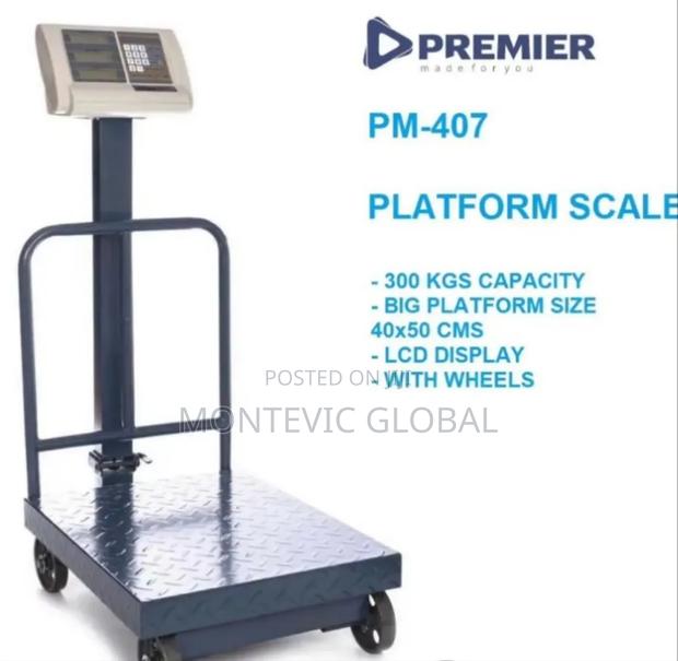 Premier Digital Platform Scale 300kgs With Guard and Wheels