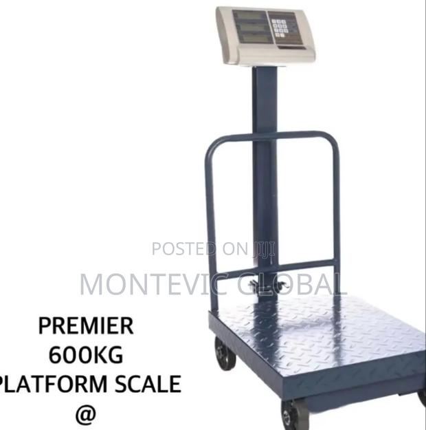 Premier 600kgs Platform Scale With Guard and Wheels - main view