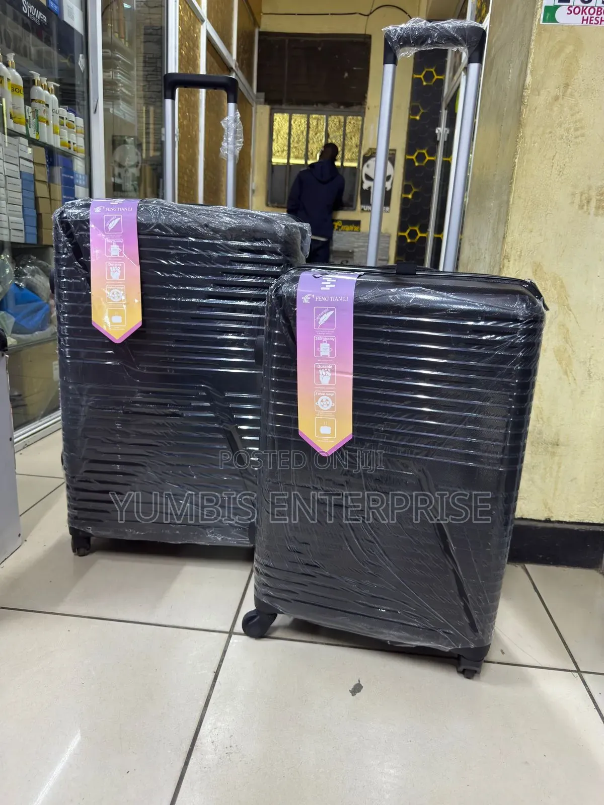 Large Plus Medium Size Rubber Suitcase 2pcs