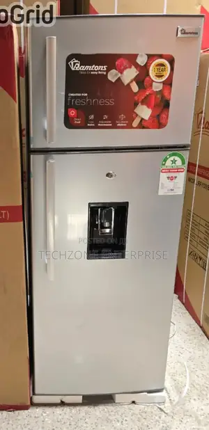 Ramtons 213l 2 Door Direct Cool Fridge Dispenser, Silver
