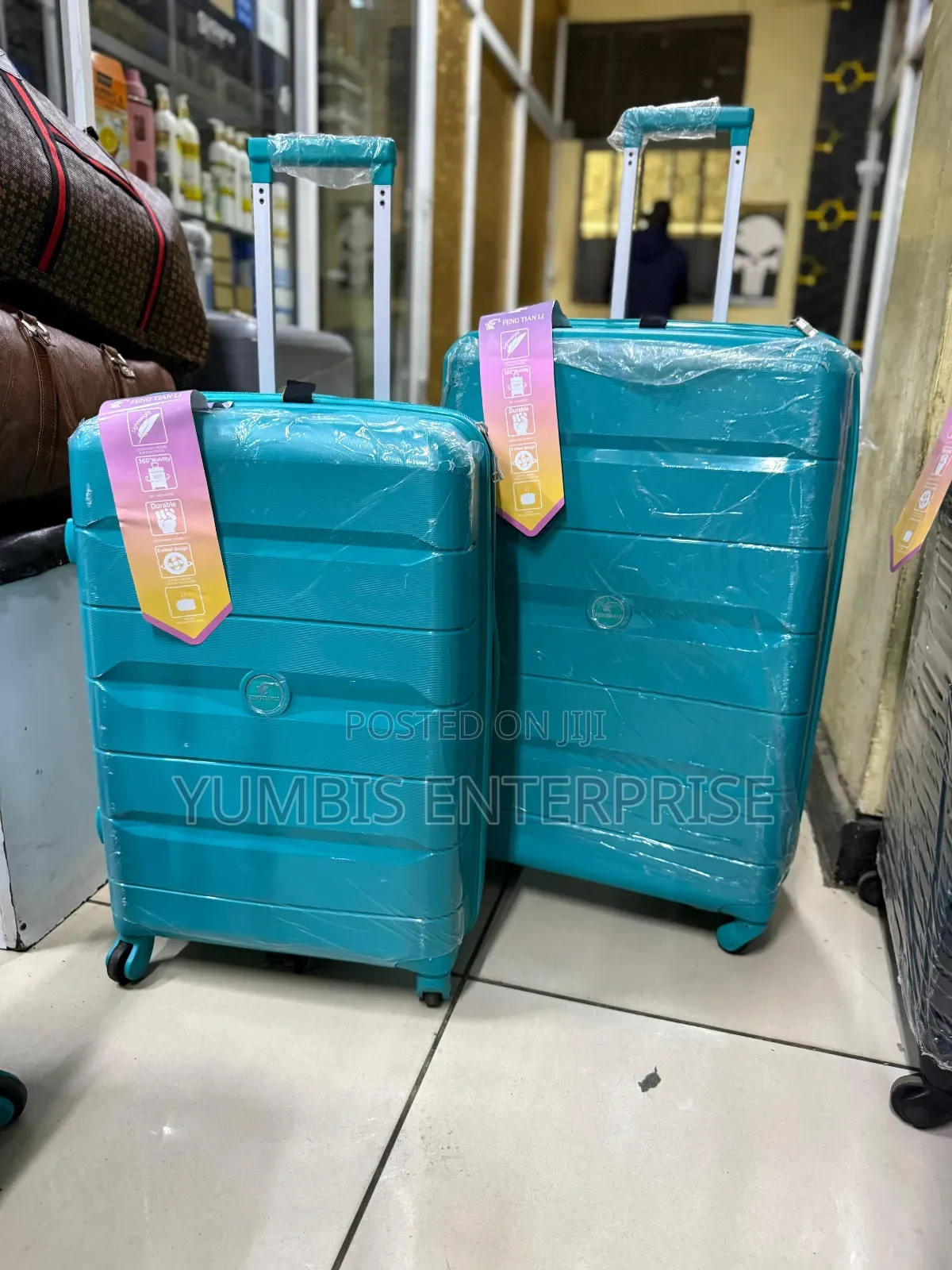 Large Plus Medium 2 Pieces Set of Rubber Suitcase Available