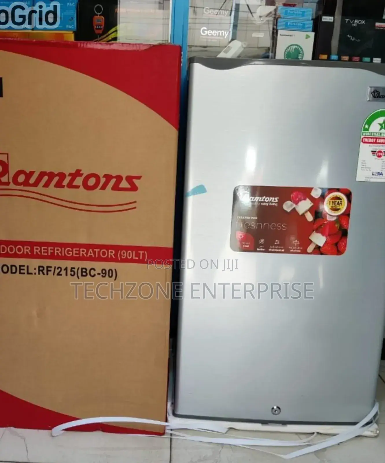 Ramtons Rf/215 90l Single Door Fridge With Lock and Keys