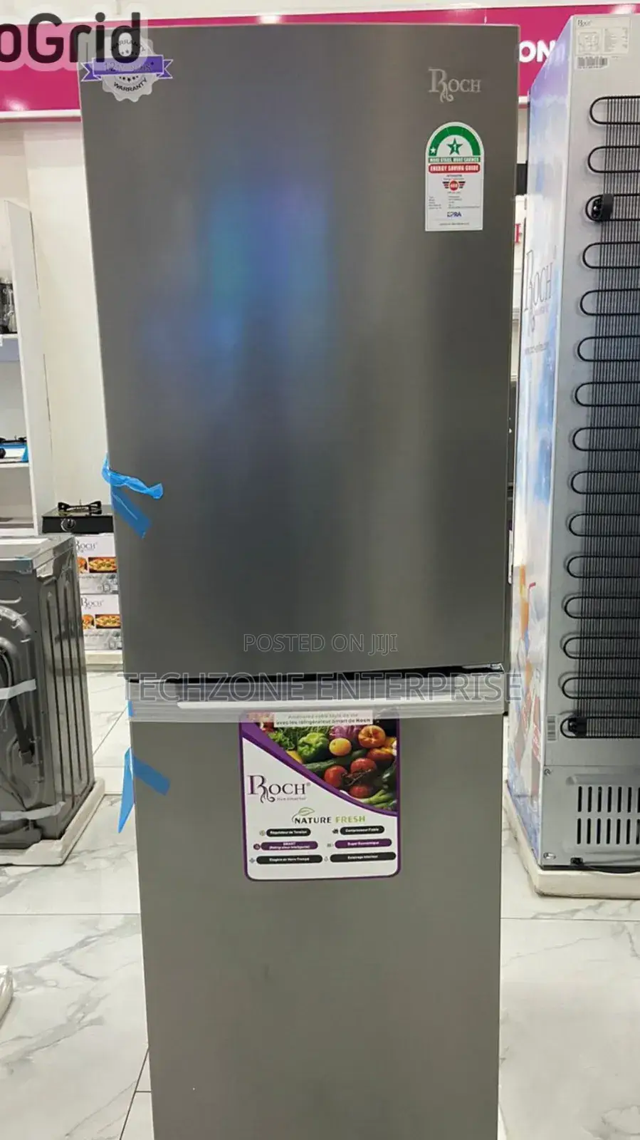 Roch RFR 400db-B 330l Non-Frost Led Lights Refrigerator
