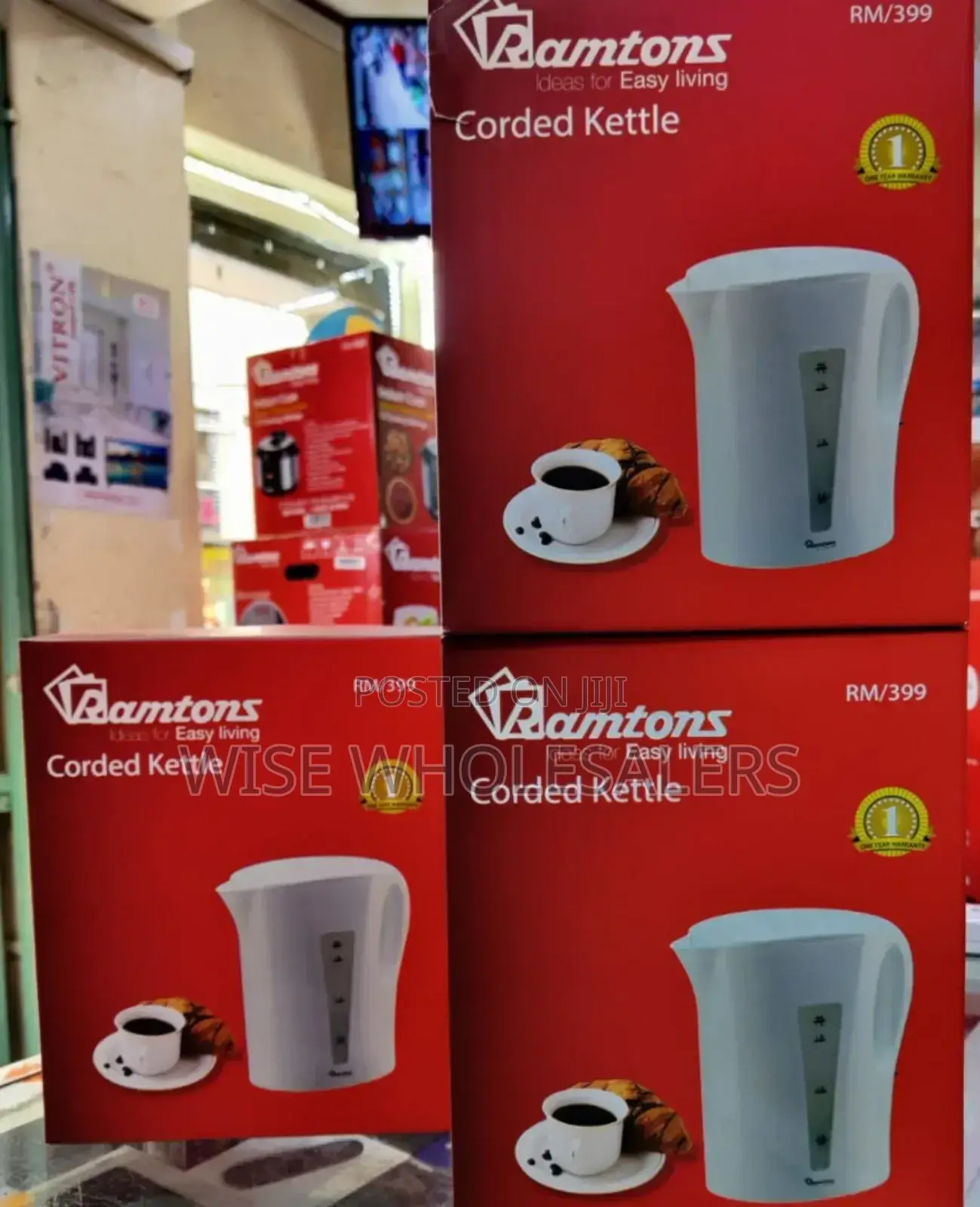 *Ramtons Corded Kettle 1.7litres Rm399