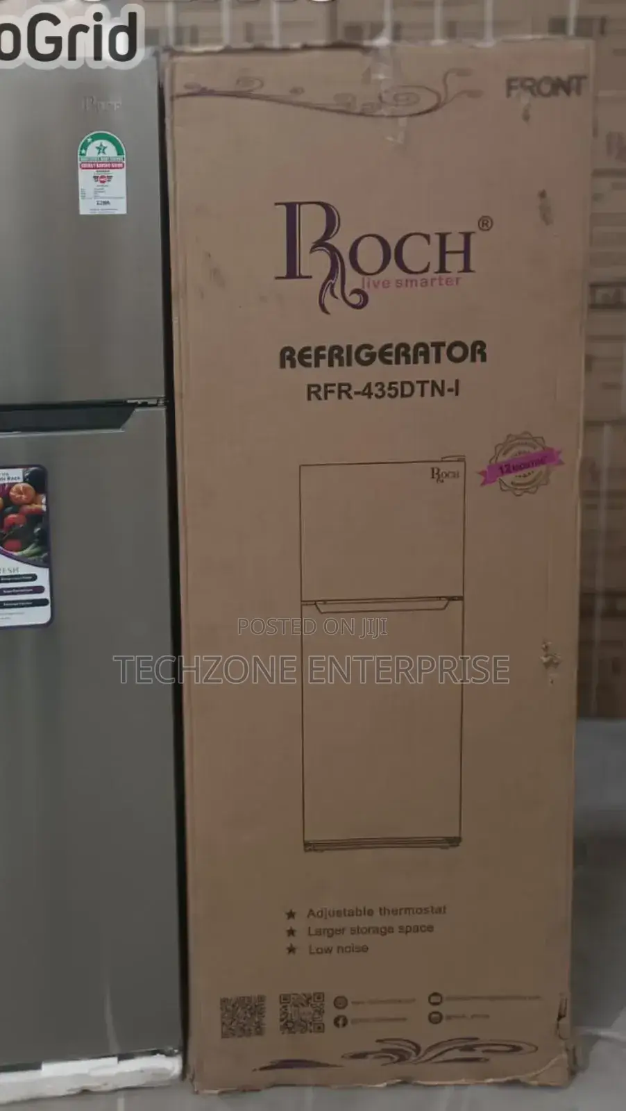 Roch 348 Litres Non-Frost Double Door Fridge, Stylish Led 