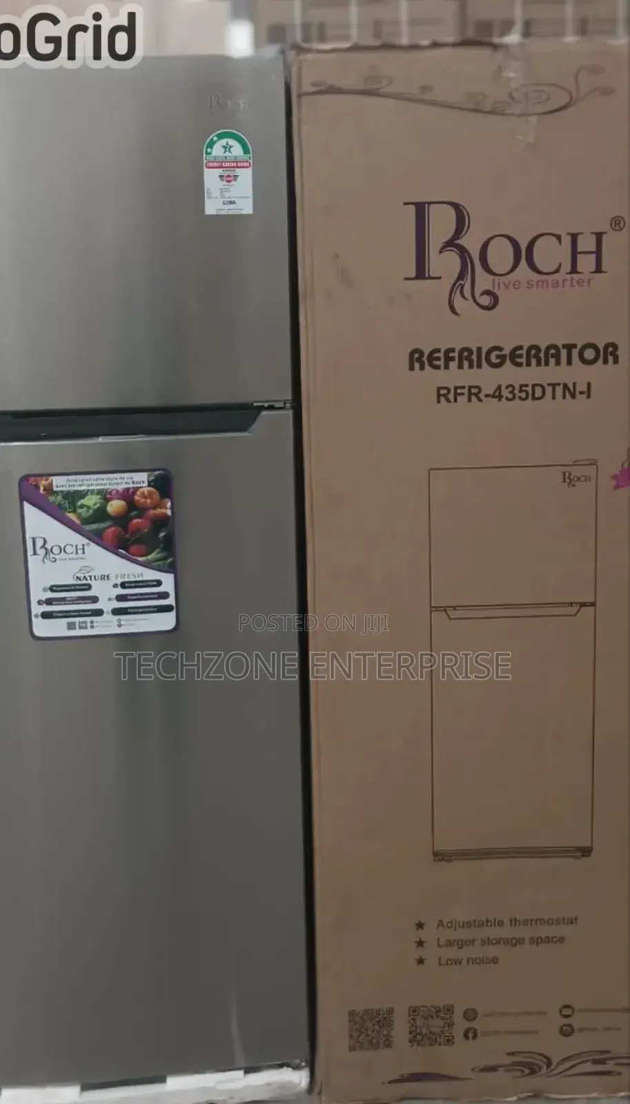 Roch RFR-435dt-1 348l Total Non-Frost Double Door Fridge