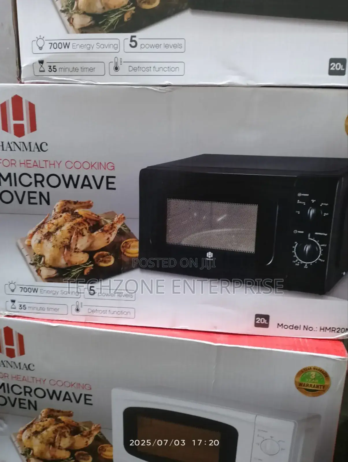 Hanmac (Hmr20mb) 20 Litres Manual Microwave , Black