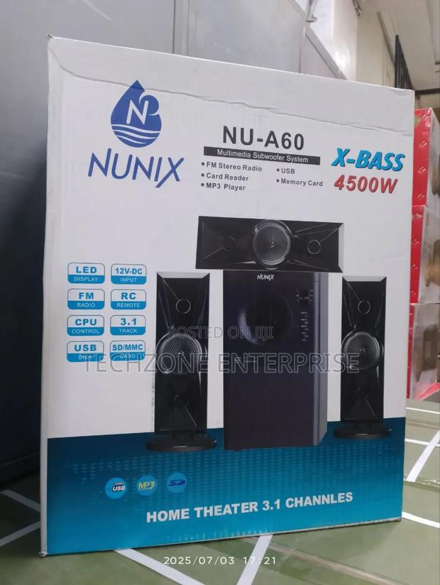 Nunix Nu-A60 3.1ch Mini Home Theater System With 4500 Watts, - main view