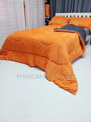 Orange Velvet Duvet Set