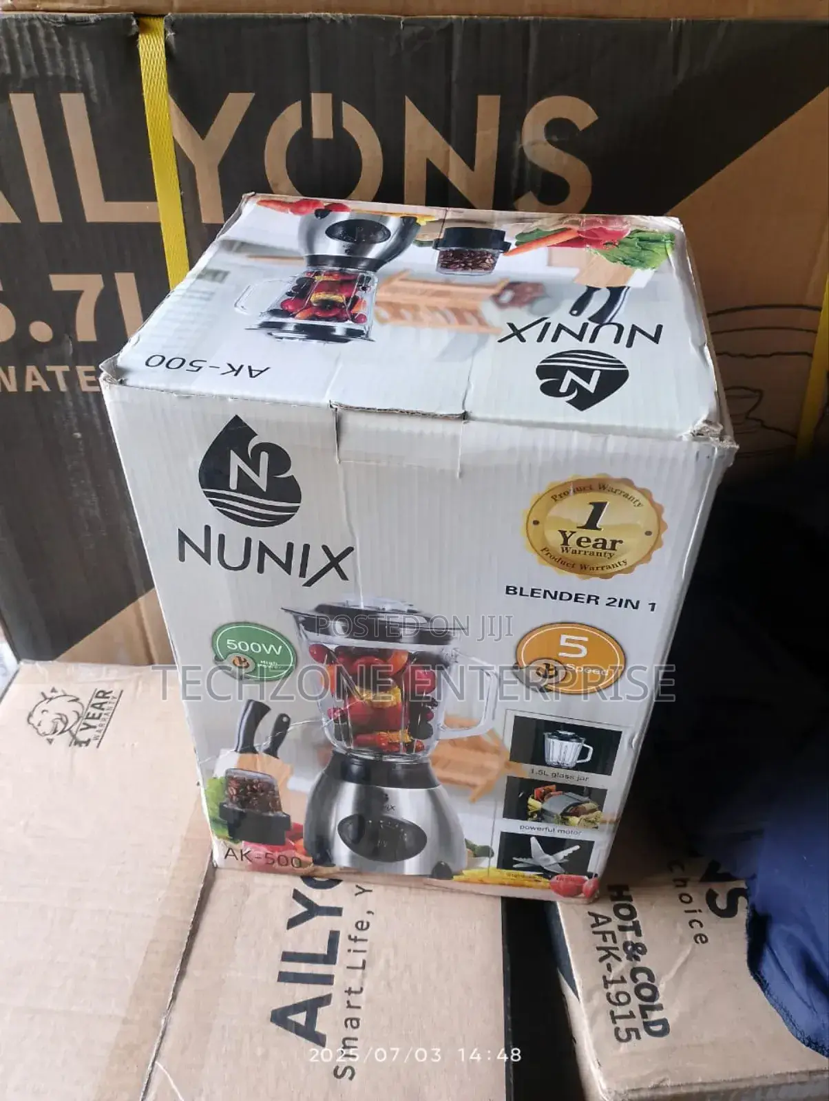 Nunix Ak-500 2-in-1 Blender
With 5 Speeds
