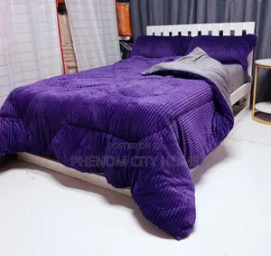Dark Purple Velvet Duvet Set