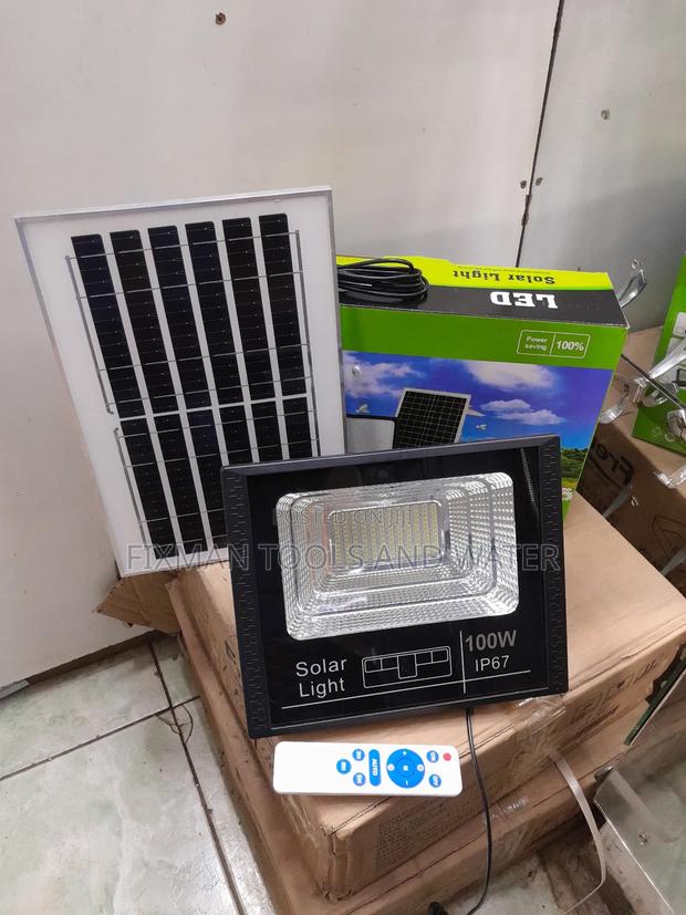 Led Security Solar Flood Light 100w 💯 Led Sensor Remote - thumbnail 2