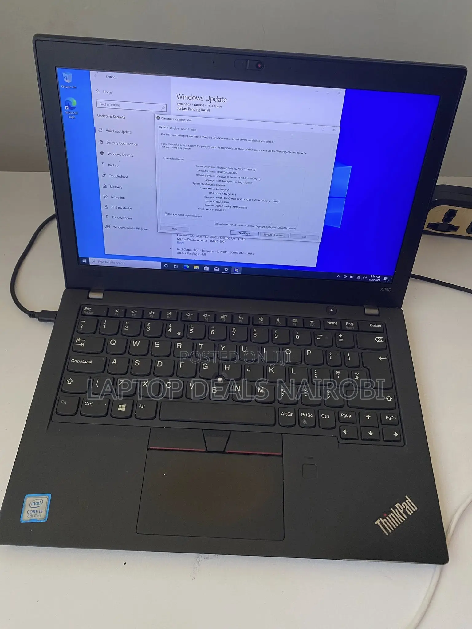 Laptop Lenovo ThinkPad X280 8GB Intel Core I5 SSD 256GB