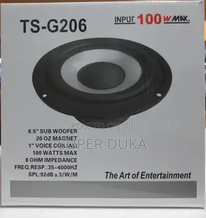 Speaker. Ts - G206 6.5 Inch Subwoofer. 100 W Woofer