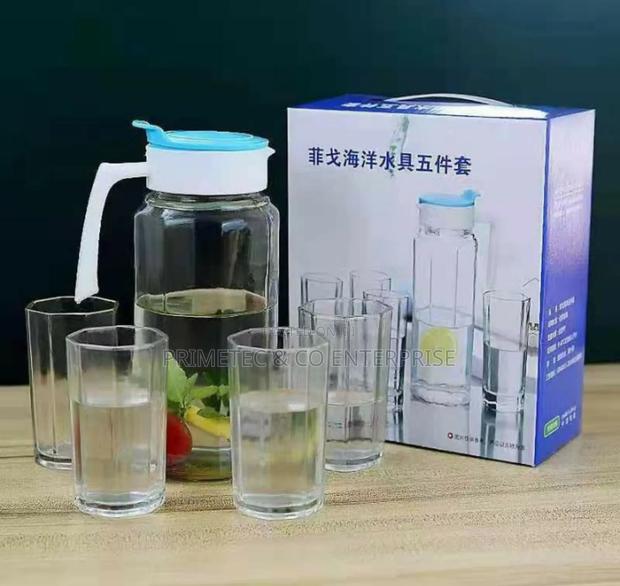 5pcs Water Set, 1jug and 4 Glasses