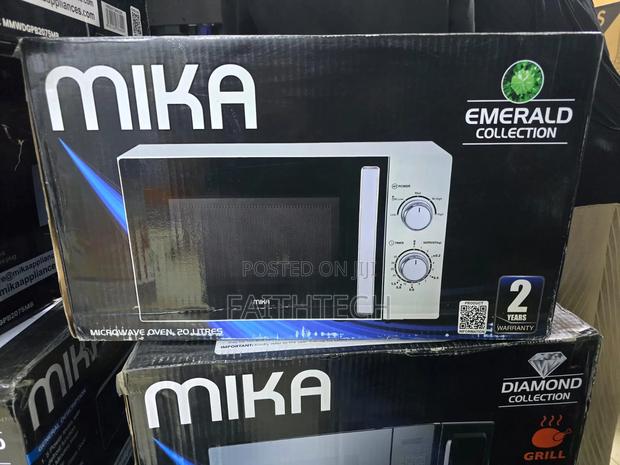 White 20 Litres Mika Manual Microwave