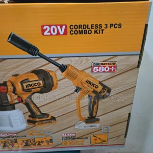 3pcs Ingco Cordless Pressure Washer Spray Gun Vaccum Cleaner