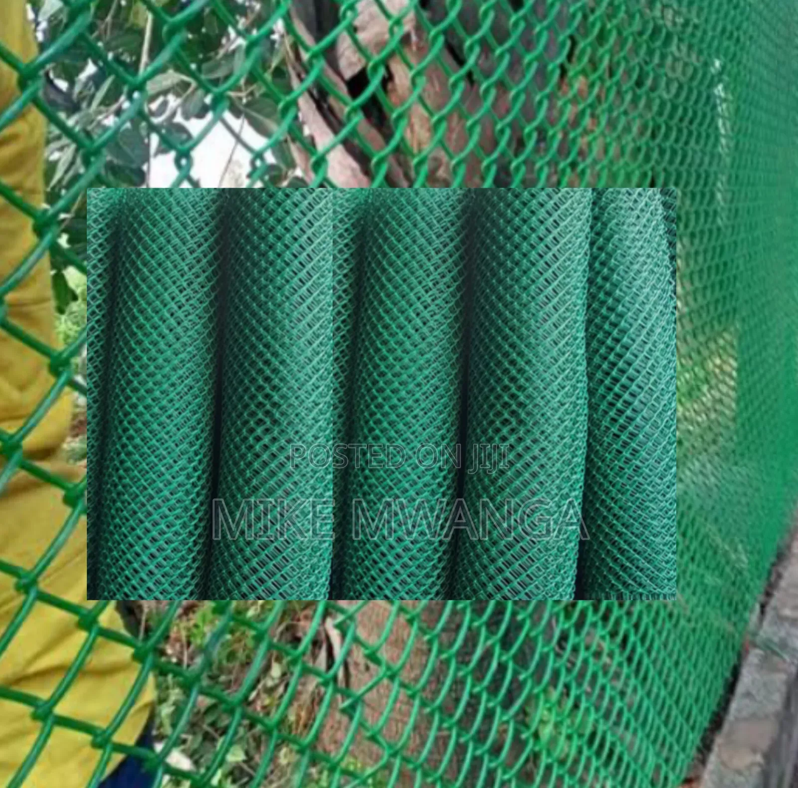 Green Coated Chain Link