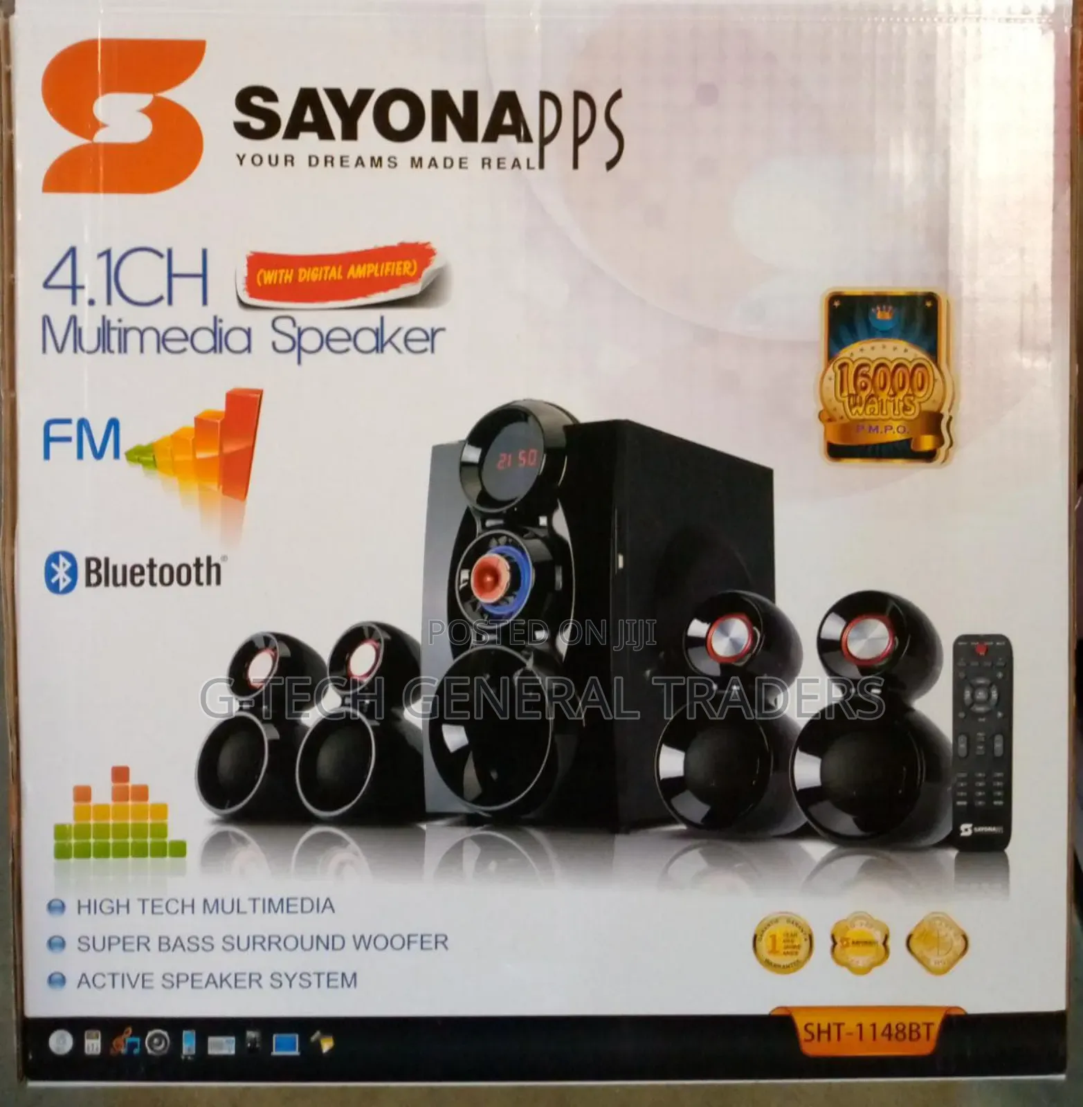 Sayona SHT-1148bt 4.1 Channels Speaker System