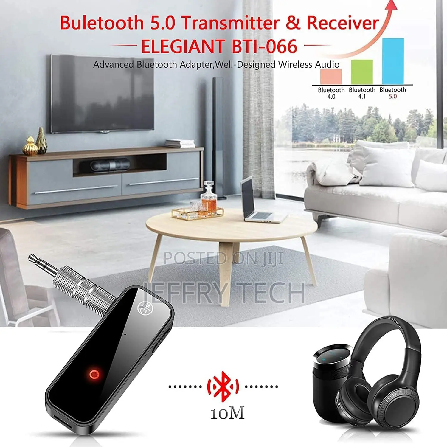 Bluetooth 5.0 Receiver for Car, Noise Cancelling Bluetooth A