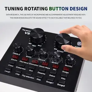 V8 Usb Audio Sound Card Live Broadcast Karaoke Voice Changer