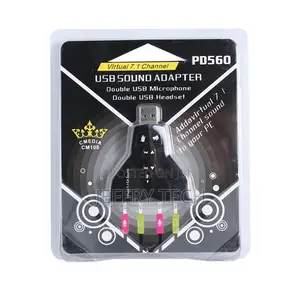 4 Port 3d Usb Sound Card - 7.1 Channel Black