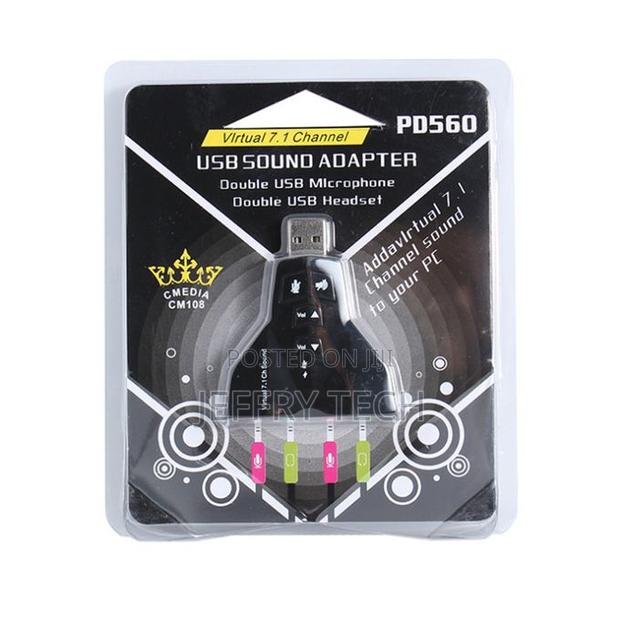 4 Port 3d Usb Sound Card - 7.1 Channel Black