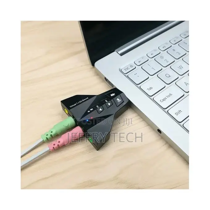 4 Port 3d Usb Sound Card - 7.1 Channel Black