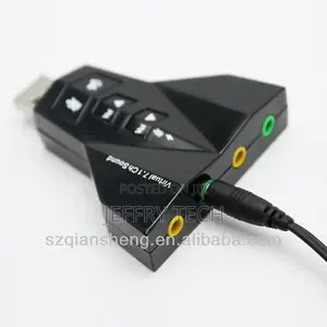 4 Port 3d Usb Sound Card - 7.1 Channel Black