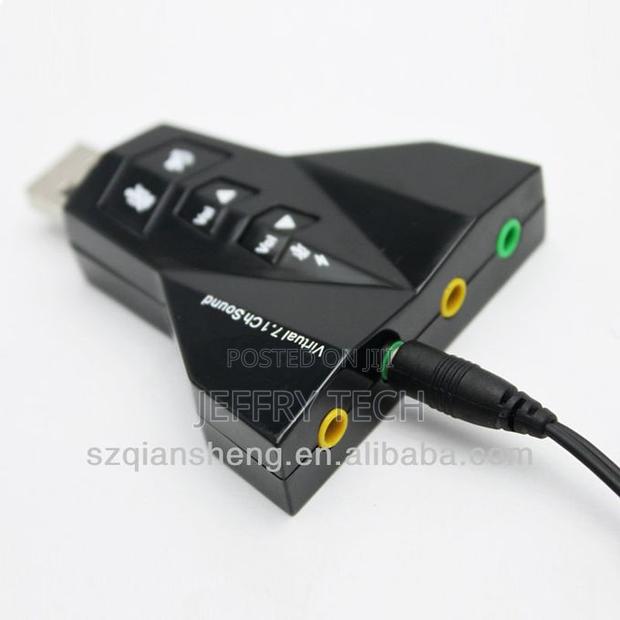 4 Port 3d Usb Sound Card - 7.1 Channel Black - thumbnail 3
