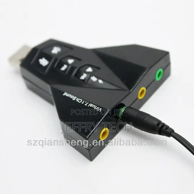 4 Port 3d Usb Sound Card - 7.1 Channel Black