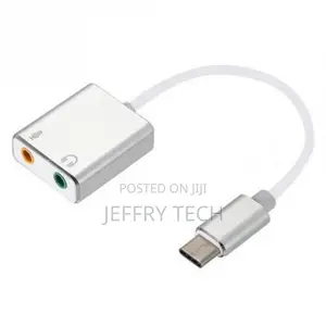 Connector Type C Cable Sound Card Splitter External Adapter