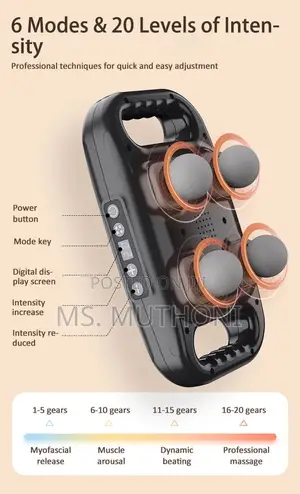 Powerful Four Heads Deep Tissue Massage Gun