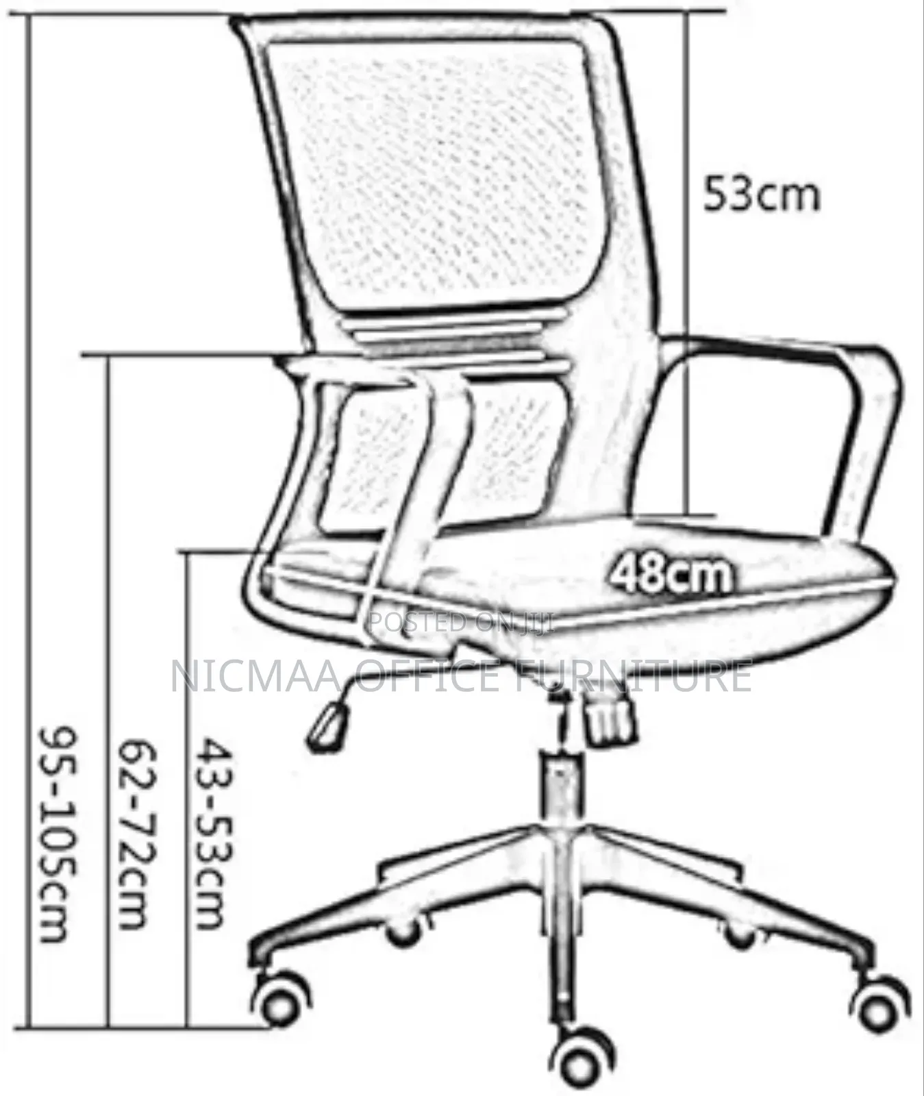WQX Ergonomic Flex Mesh Office Chair