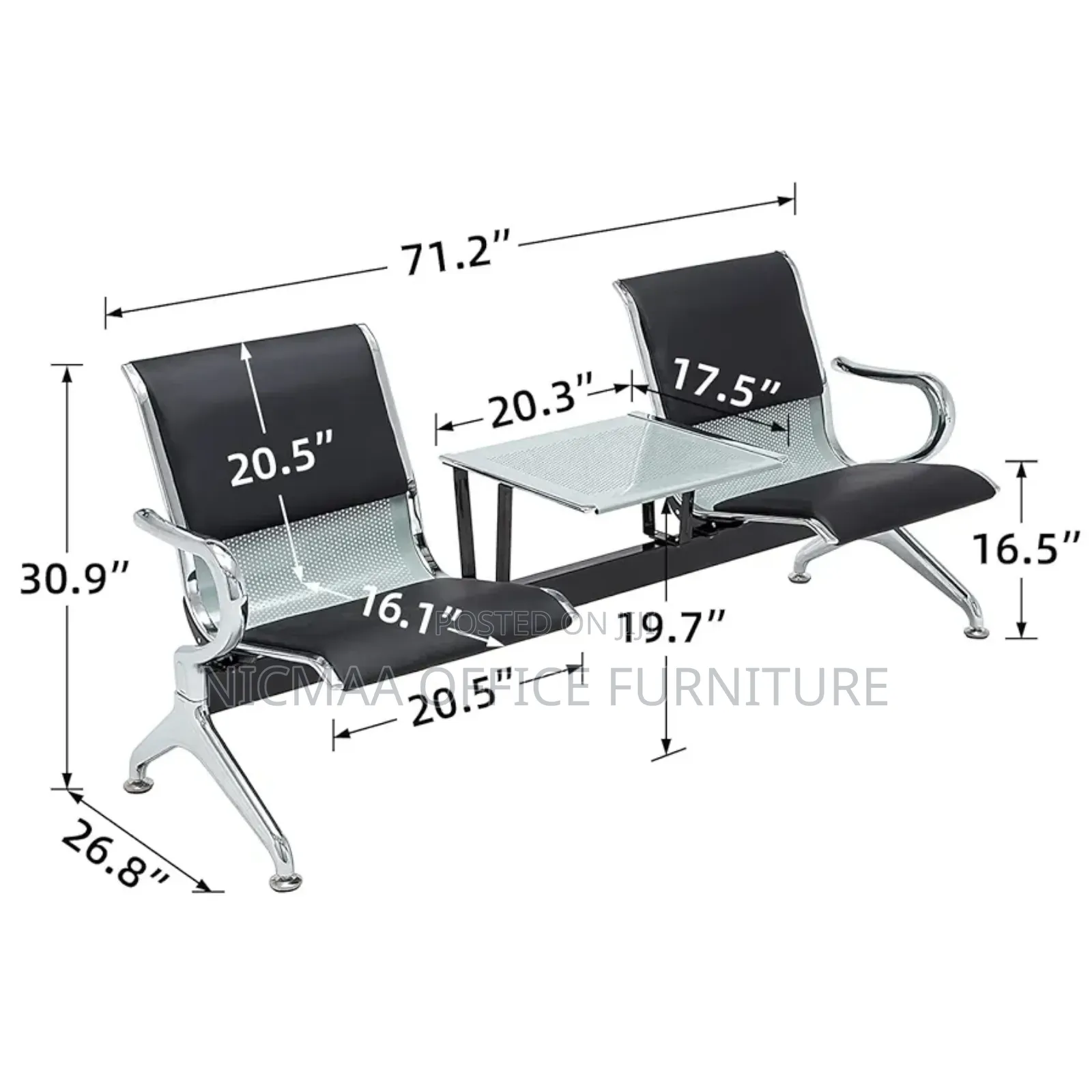 Duorest 2-Link Reception Bench With Table