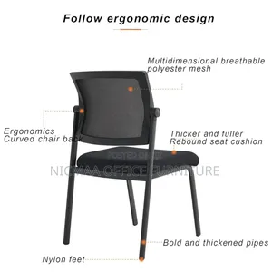 Meshluxe Ergonomic Armless Office Seat