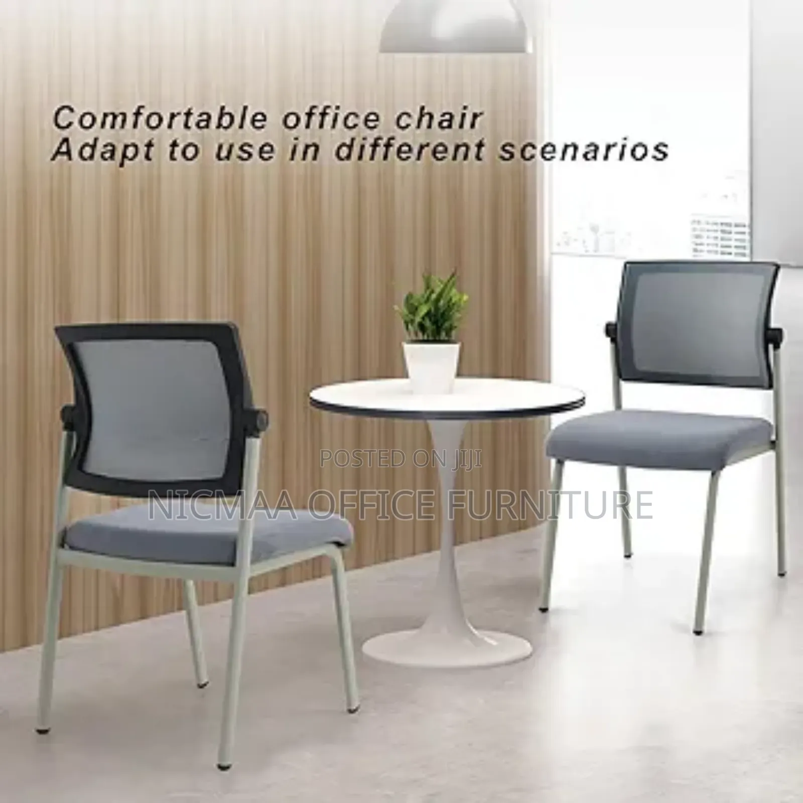 Meshluxe Ergonomic Armless Office Seat